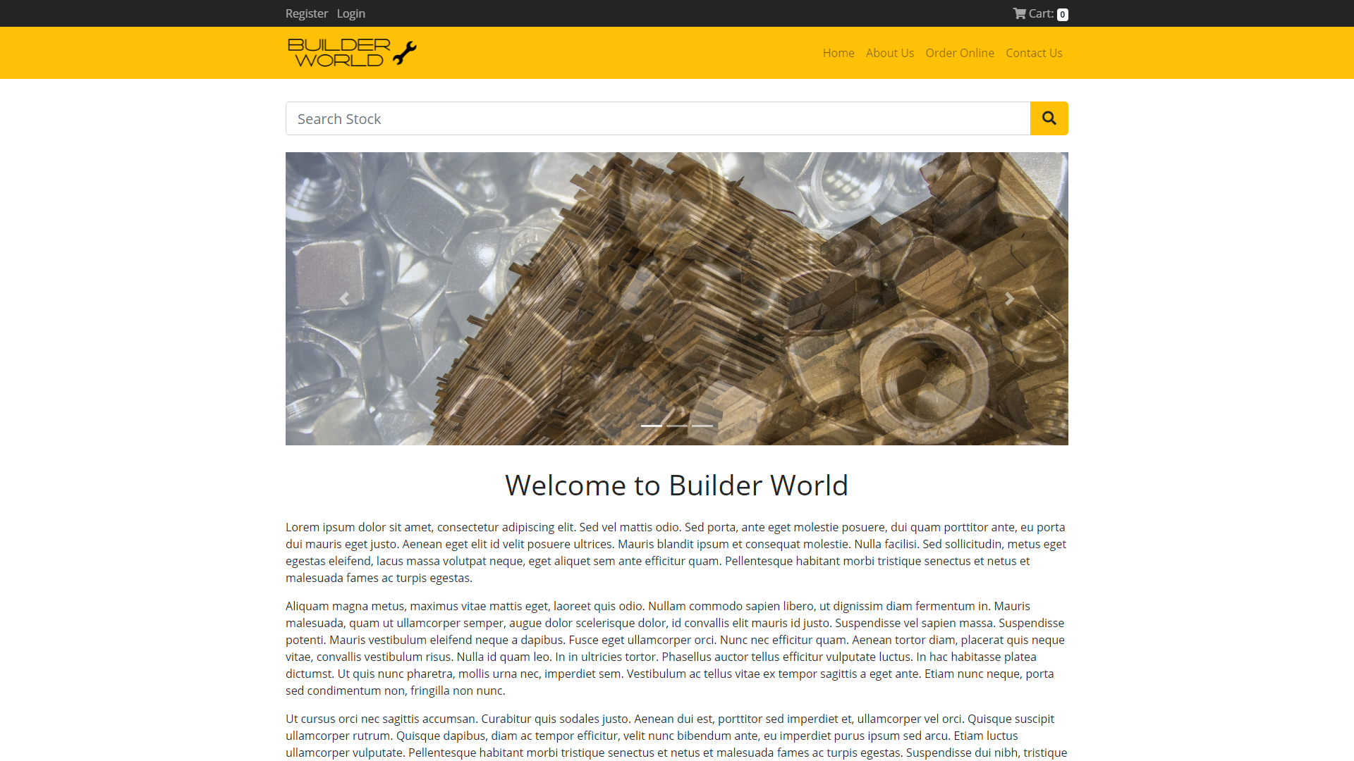Builders World, eSolve eCommerce Template