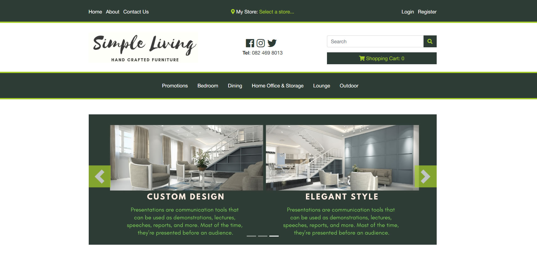 Simple Living, eSolve eCommerce Template